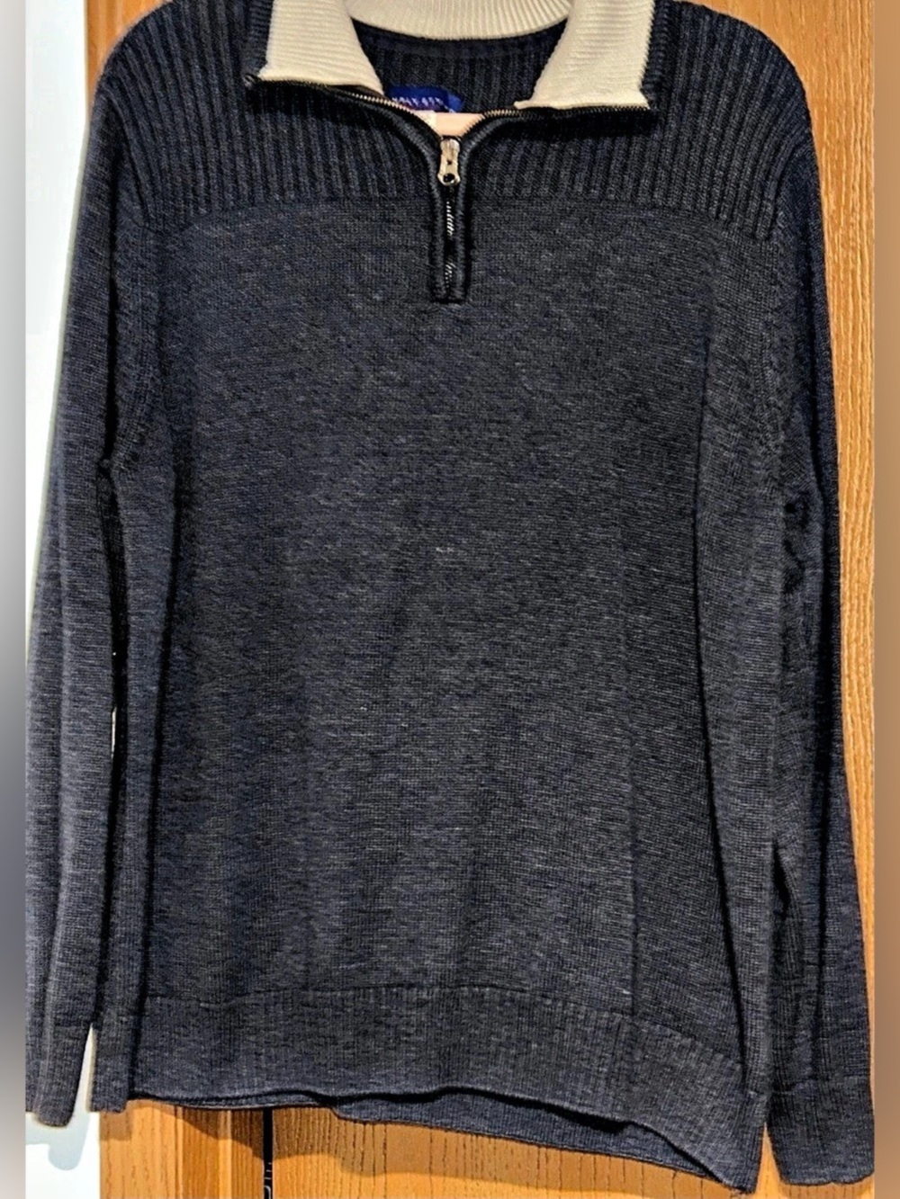Simply Styled Men's Cotton Quarter-Zip Sweater Size Large